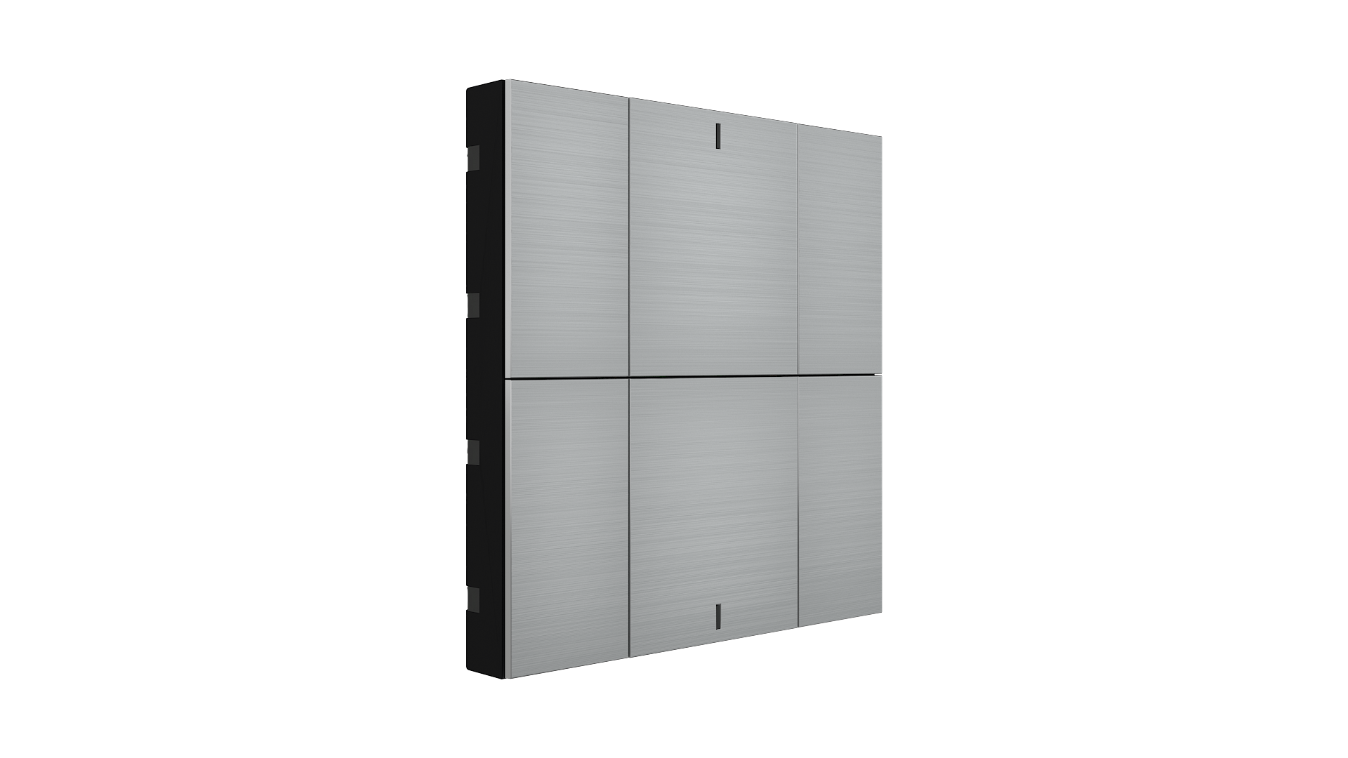 KNX Taster mit Air Quality Sensor iSwitch+ Aluminium Natur 6 Tasten
