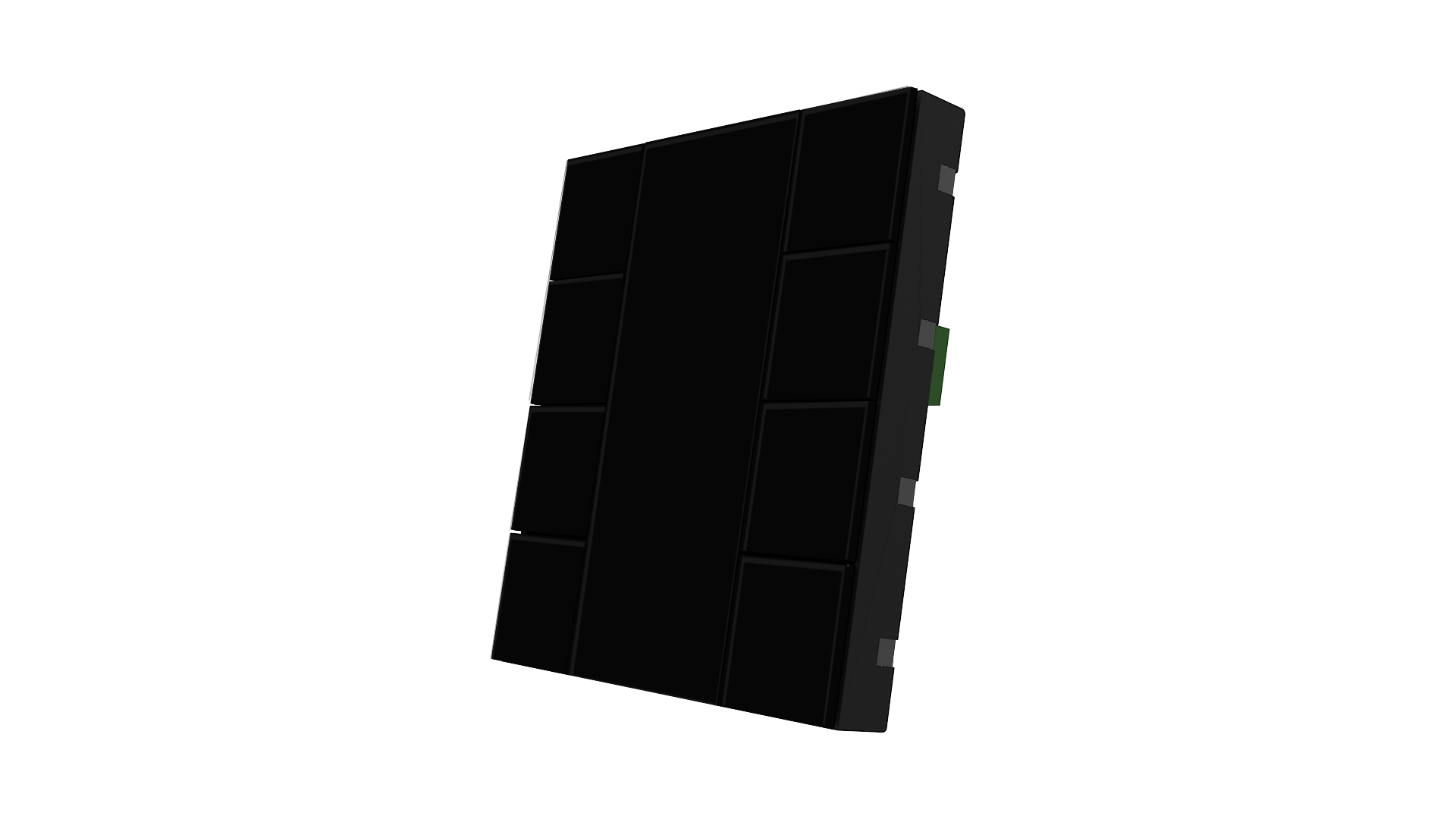 KNX Taster mit Air Quality Sensor iSwitch+ Glas Schwarz 8 Tasten
