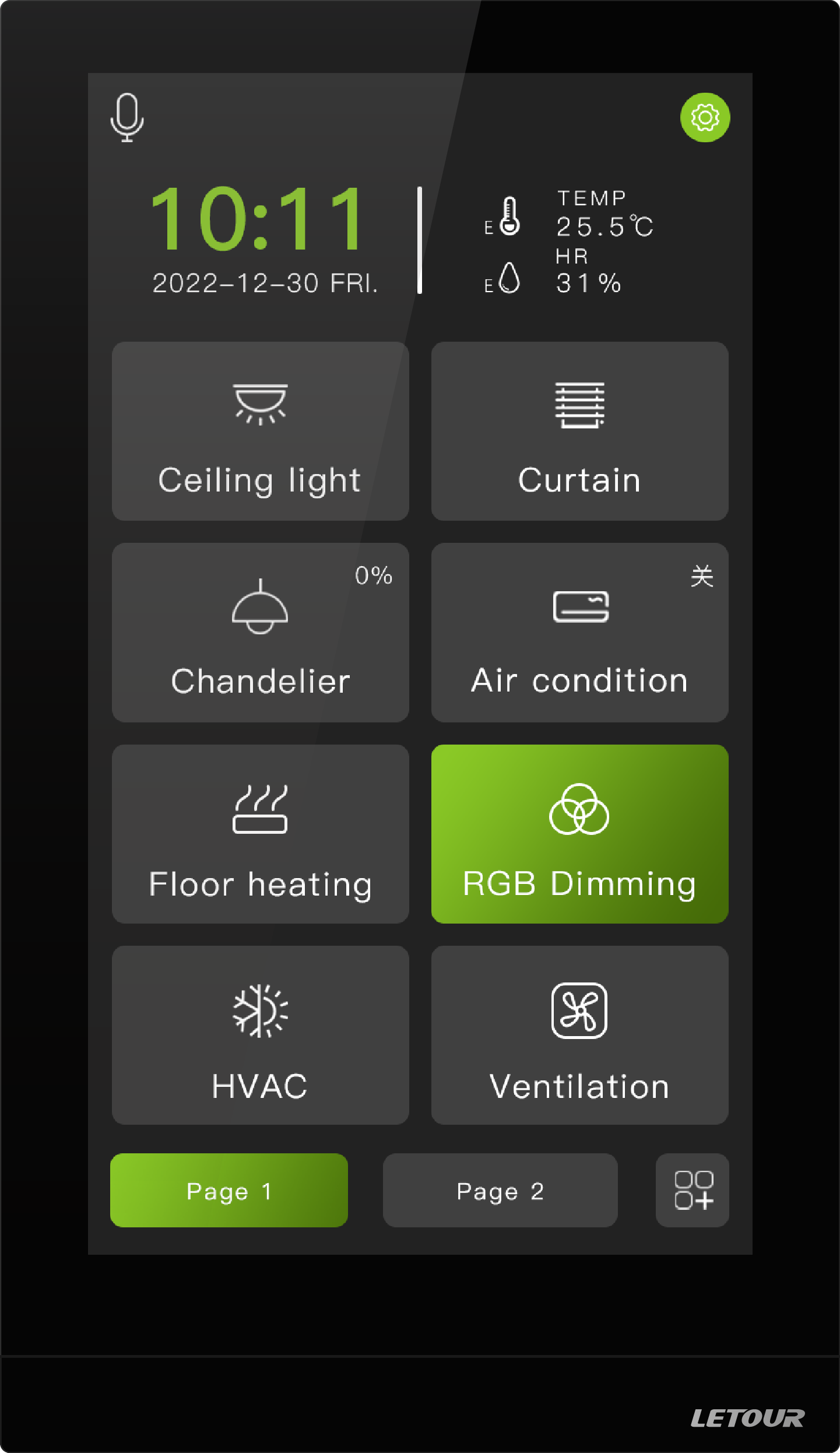 LETOUR KNX Touch-Taster 5,5 Zoll
