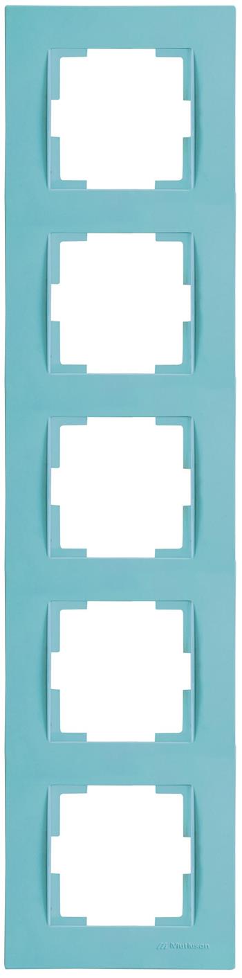 5 fach Rahmen vertikal Blau (RITA Pastell Farben)