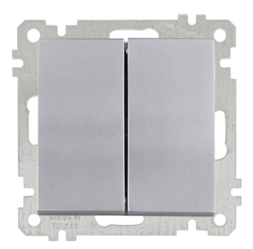 Serienschalter Silber (CANDELA Metall Optik) Serienschalter Silber (CANDELA Metall Optik)