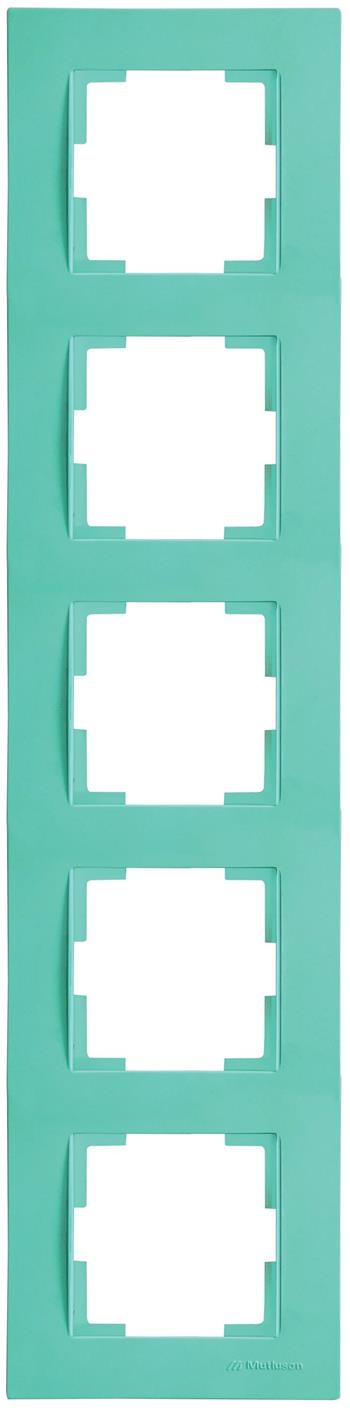 5 fach Rahmen vertikal Grün (RITA Pastell Farben)