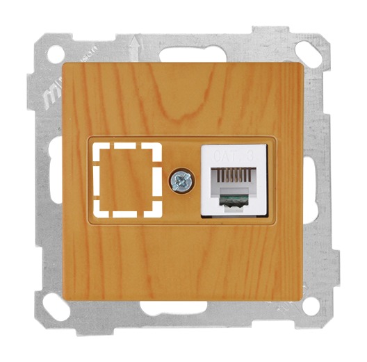 1 fach Telefondose Eiche (CANDELA Holz Optik)