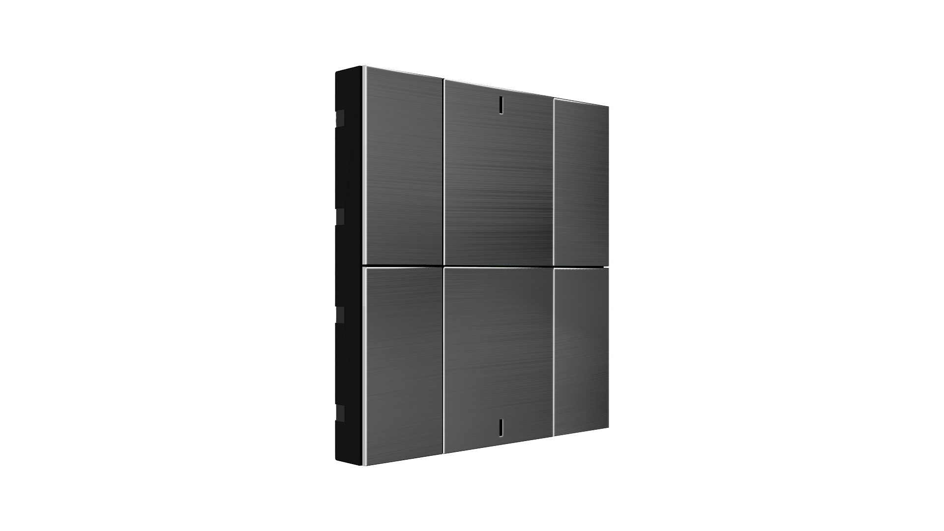 KNX Taster mit Air Quality Sensor iSwitch+ Edelstahl Natur 6 Tasten