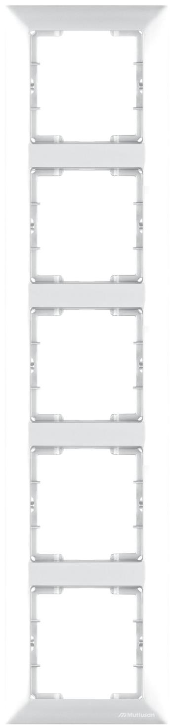 5 fach Rahmen vertikal Weiß (CANDELA Standard)