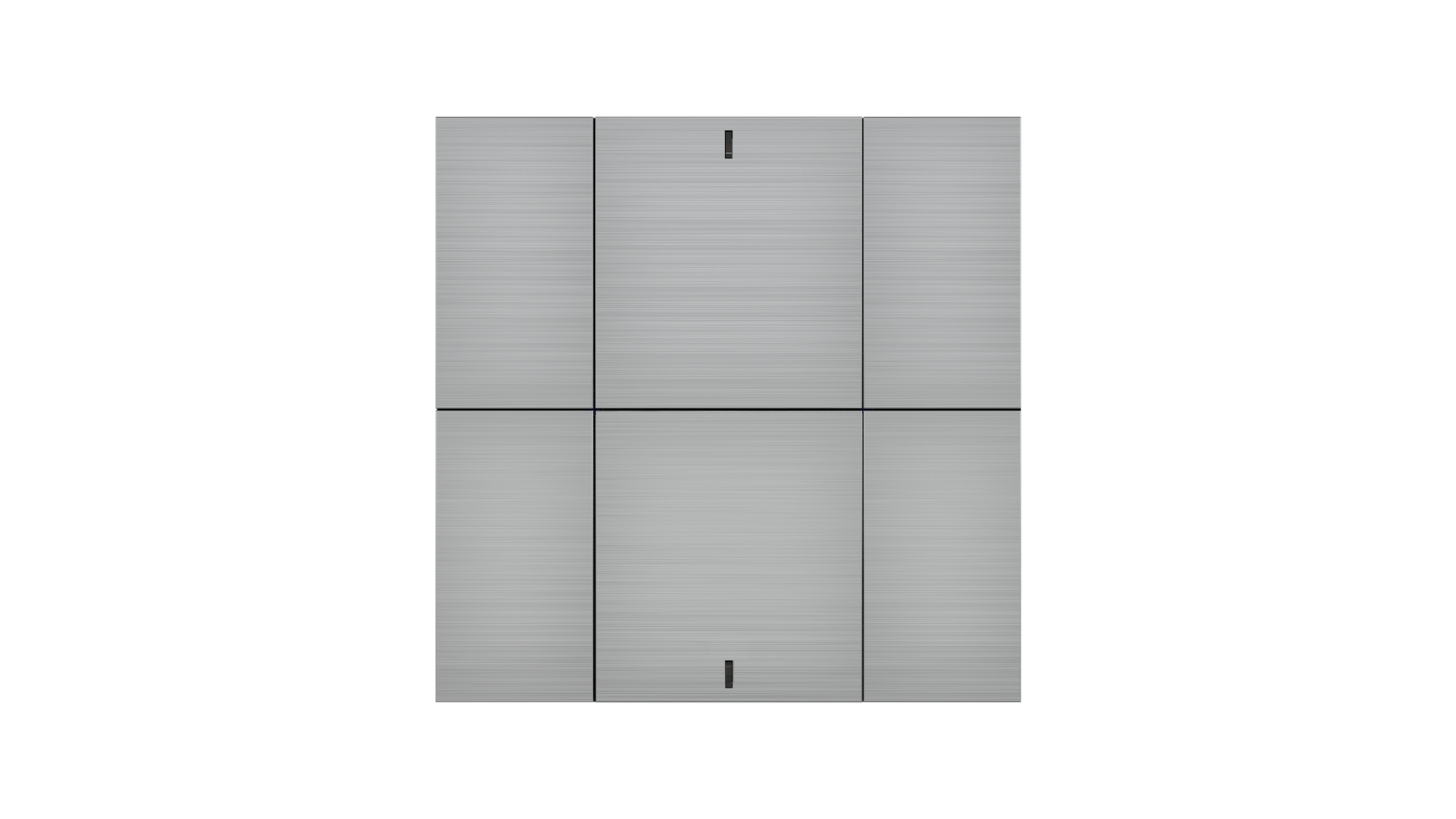 KNX Taster iSwitch+ Aluminium Natur 6 Tasten
