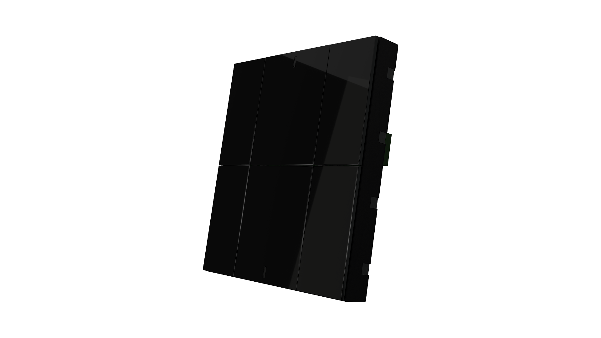 KNX Taster mit Air Quality Sensor iSwitch+ Schwarz 6 Tasten