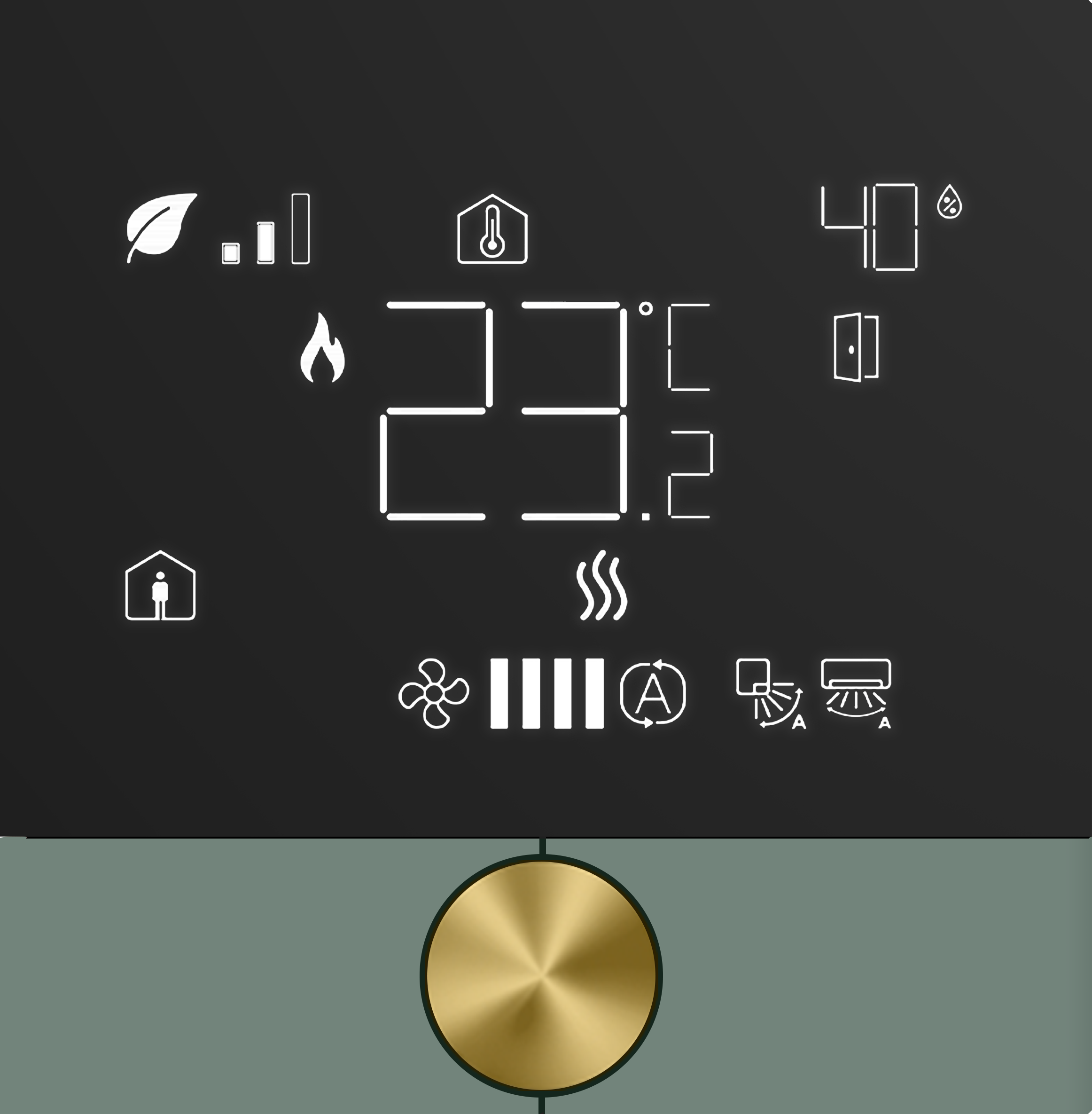 Messing Knopf für Core Eclipse KNX Raumtemperaturregler Messing Knopf für Core Eclipse KNX Raumtemperaturregler