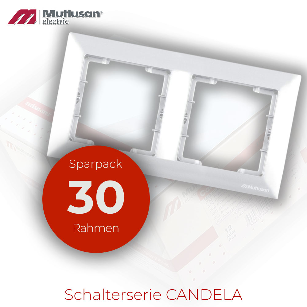 Sparset 30x 2fach Rahmen Horizontal weiß CANDELA Standard