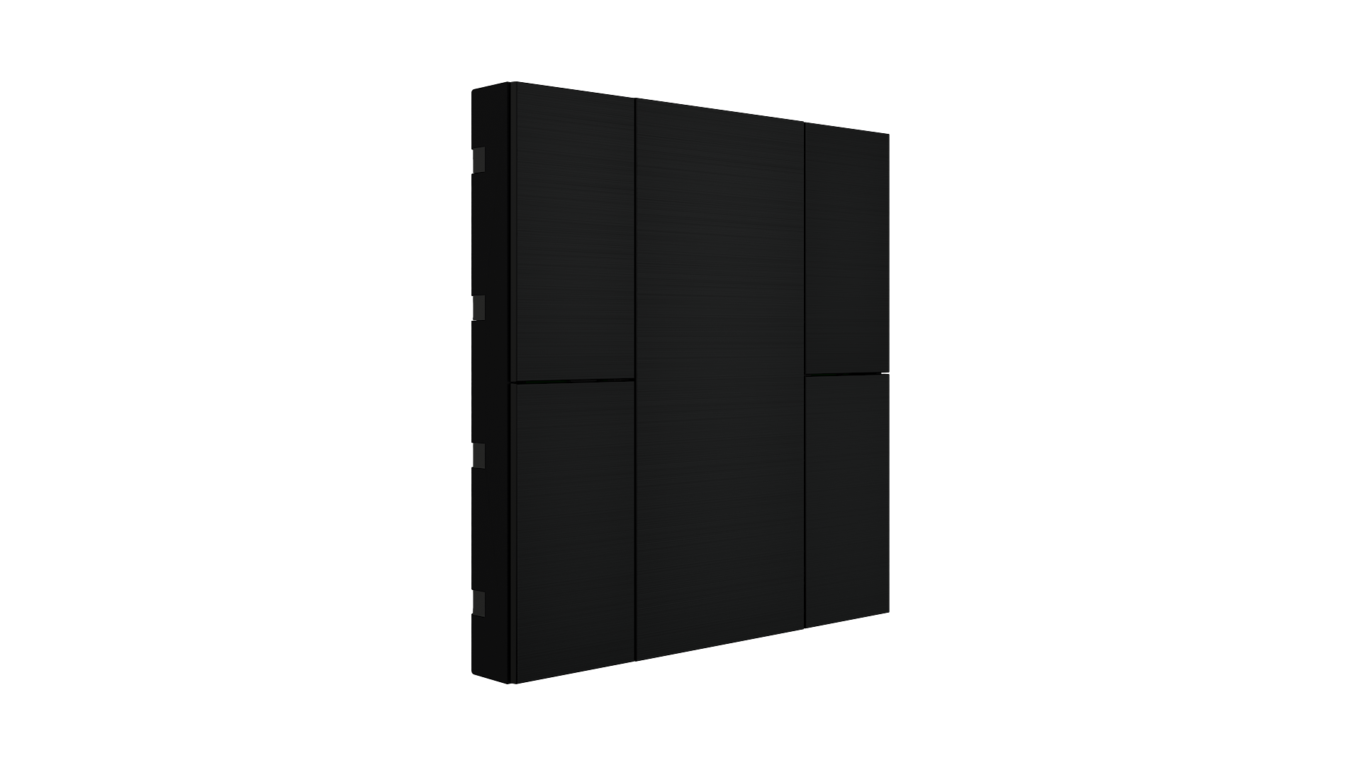 KNX Taster mit Air Quality Sensor iSwitch+ Aluminium Schwarz 4 Tasten