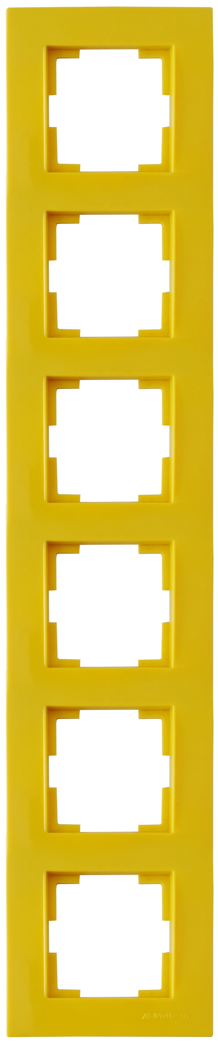 6 fach Rahmen vertikal Gelb (RITA Pastell Farben)
