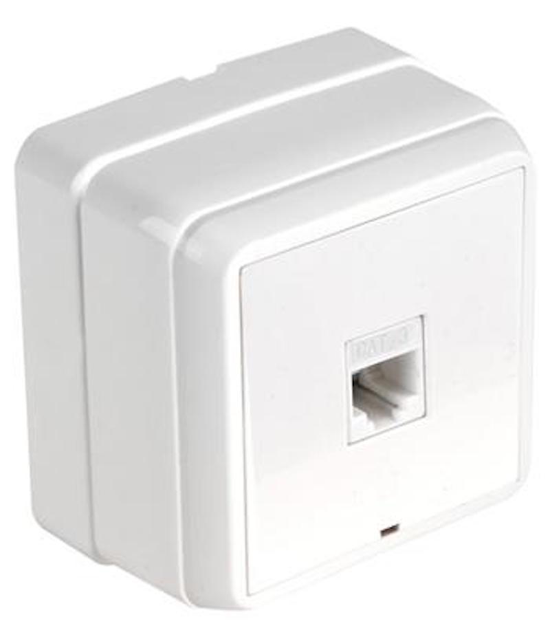 Netzwerk RJ45 CAT5 weiß · BRON