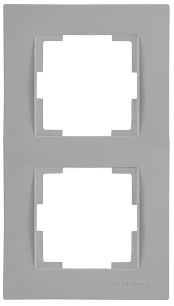 2 fach Rahmen vertikal Grau (RITA Pastell Farben)