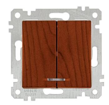 Kontrollserienschalter Kirsche (RITA Holz Optik) Kontrollserienschalter Kirsche (RITA Holz Optik)