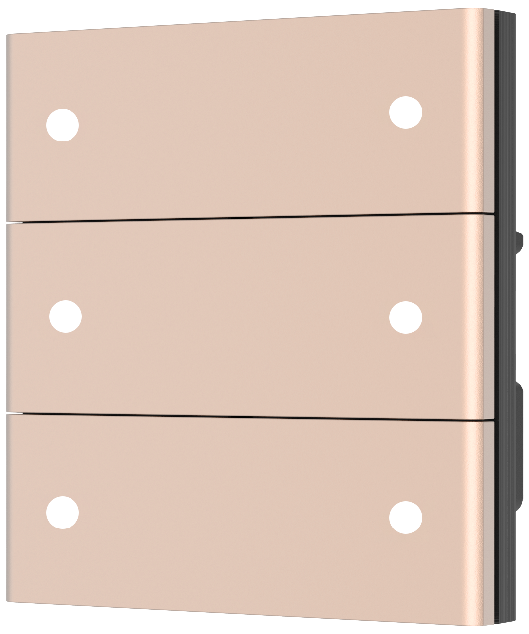 KNX Taster mit Thermostat Rose Gold 6 KNX Taster mit Thermostat Rose Gold 6