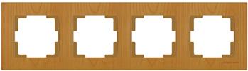 4 fach Rahmen horizontal Eiche (RITA Holz Optik)
