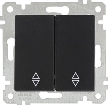 2 fach Wechselschalter Schwarz Matt - RITA Schalterserie 2 fach Wechselschalter Schwarz Matt - RITA Schalterserie