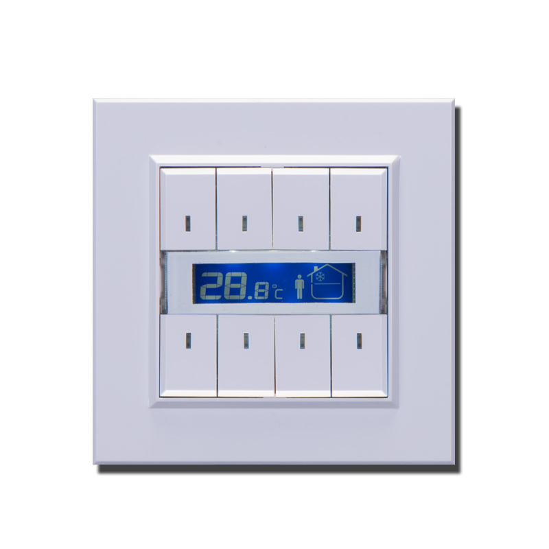 8 fach KNX Taster mit Temperatursensor und Display 8 fach KNX Taster mit Temperatursensor und Display