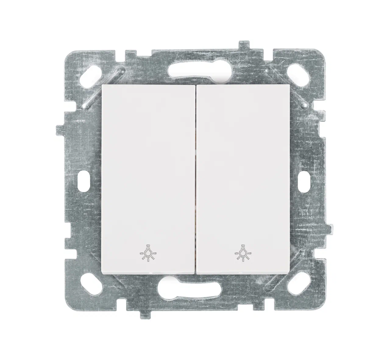 Serienschalter 2-fach Weiß · SELENE