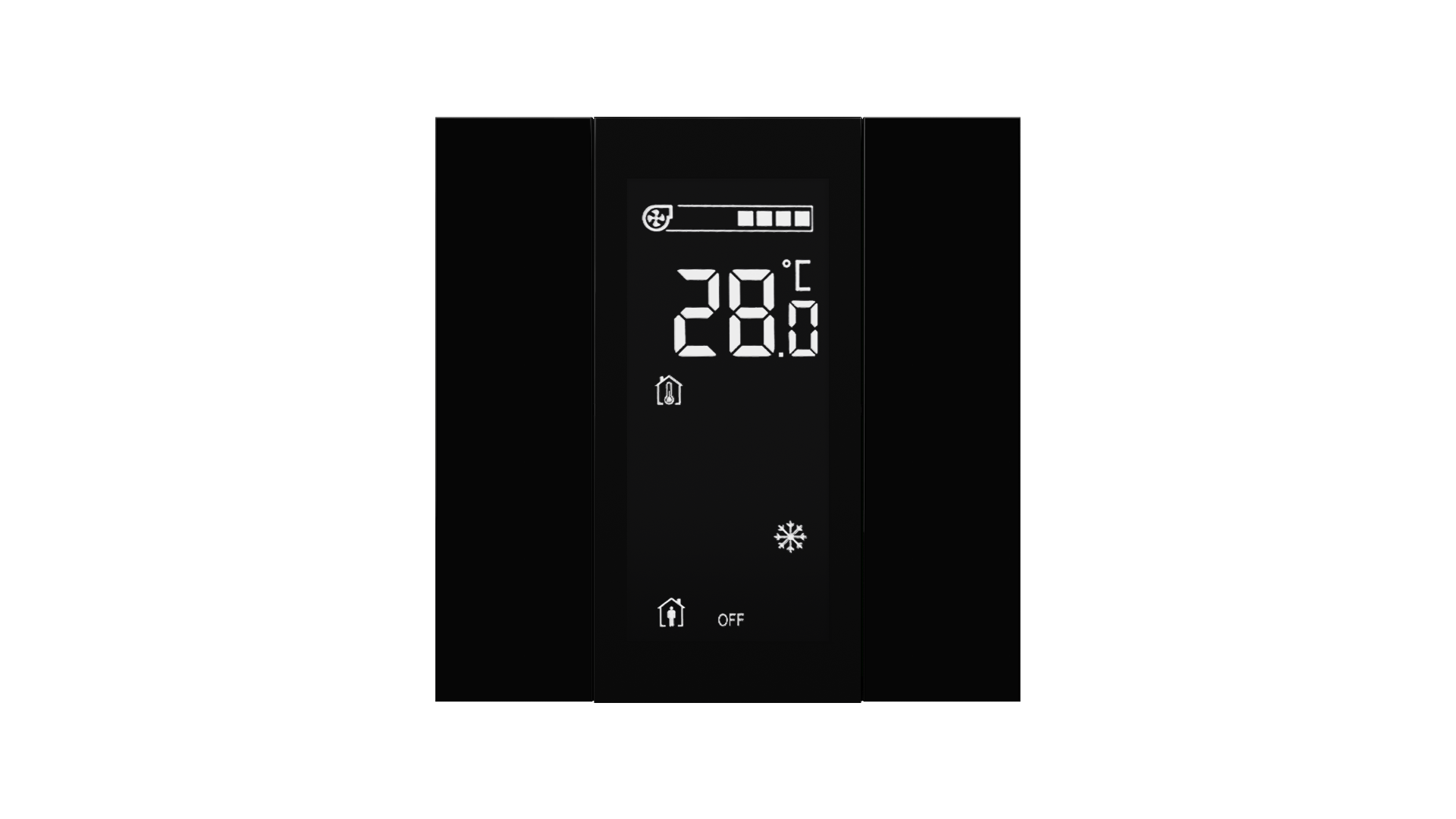 KNX Raumtemperatursensor mit Air Quality Sensor iSwitch+ Schwarz 2 Tasten KNX Raumtemperatursensor mit Air Quality Sensor iSwitch+ Schwarz 2 Tasten