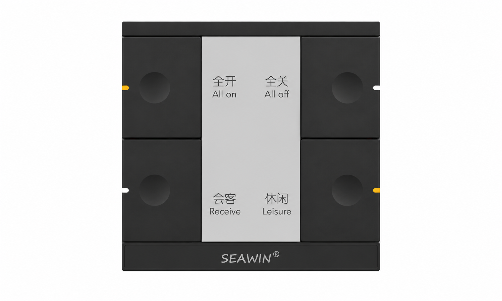 KNX Taster Schwarz Display 4 Tasten