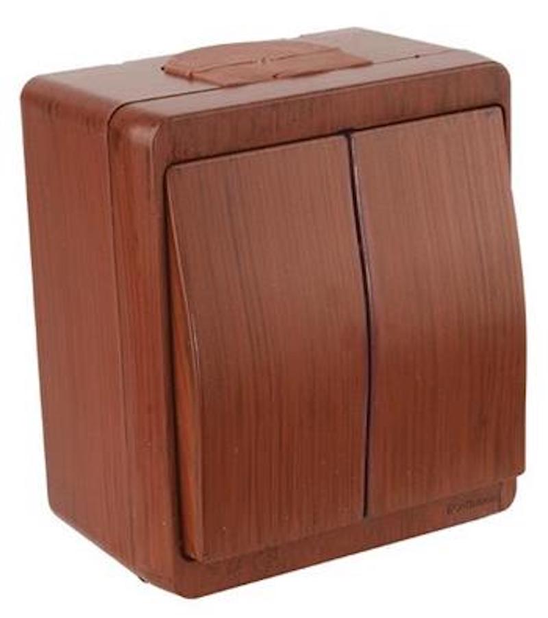 Serienschalter / 2 fach Schalter Kirsche · Nemliyer IP44 Serienschalter / 2 fach Schalter Kirsche · Nemliyer IP44