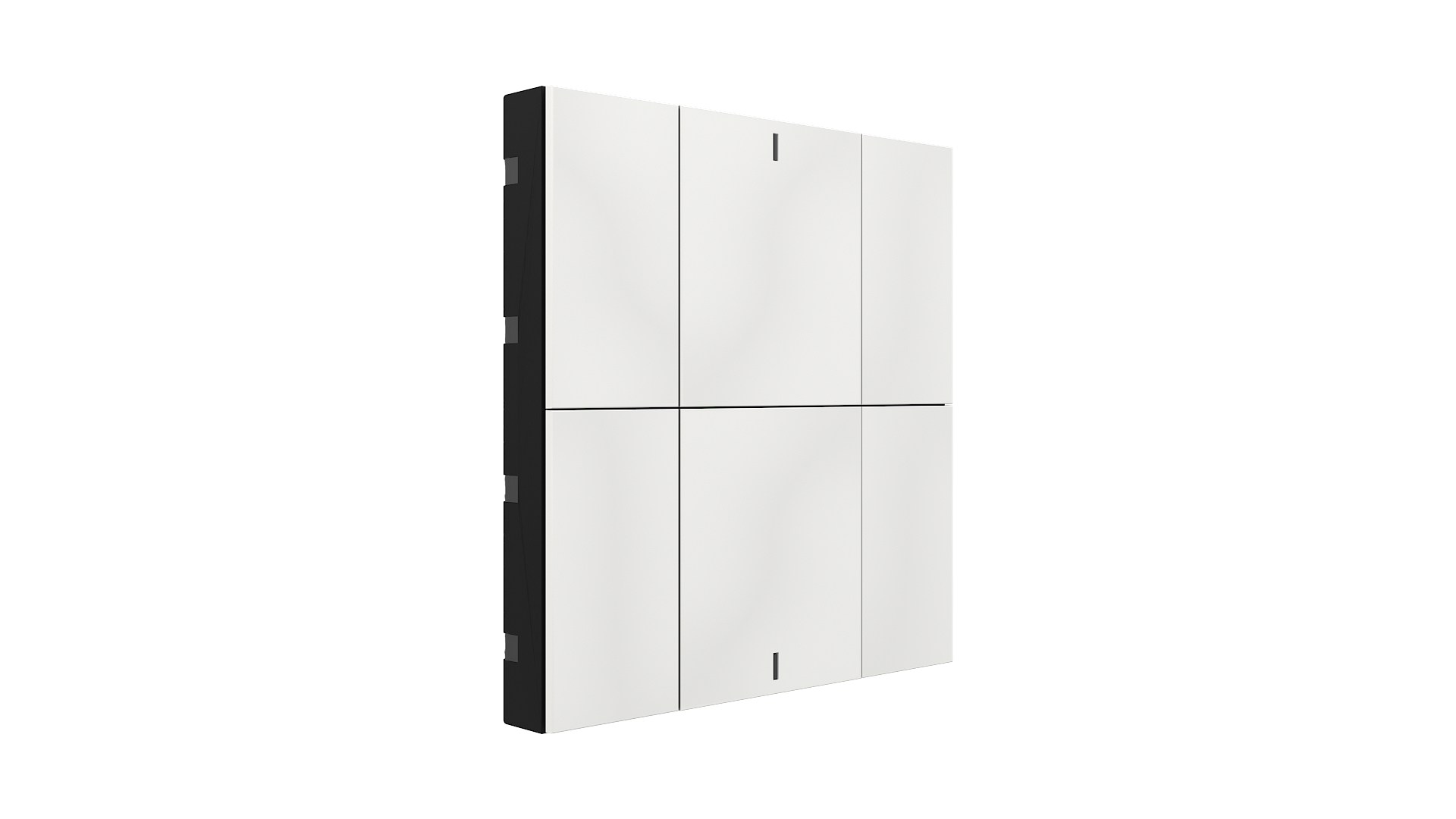 KNX Taster mit Air Quality Sensor iSwitch+ Weiß glänzend 6 Tasten