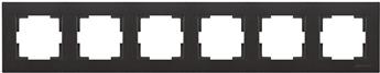 6 fach Rahmen horizontal Schwarz Matt - RITA Schalterserie 6 fach Rahmen horizontal Schwarz Matt - RITA Schalterserie