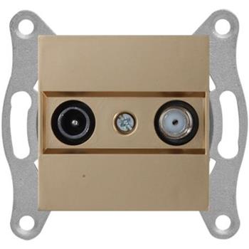 SAT Enddose Gold Optik - RITA Schalterserie SAT Enddose Gold Optik - RITA Schalterserie