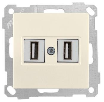 USB Anschluss 2-fach creme (CANDELA Standard) USB Anschluss 2-fach creme (CANDELA Standard)