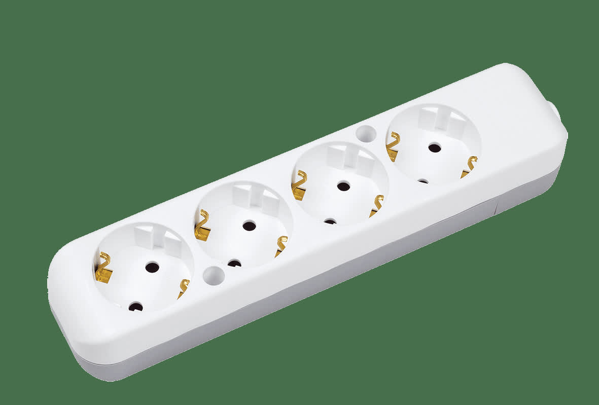 Mehrfachsteckdose 4-fach ohne Kabel