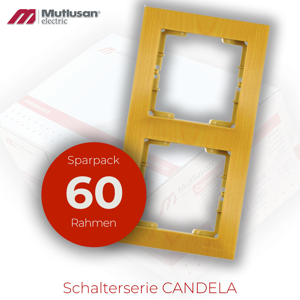 Sparset 60x 2fach Rahmen Vertikal  Eiche CANDELA Holz Optik Serie