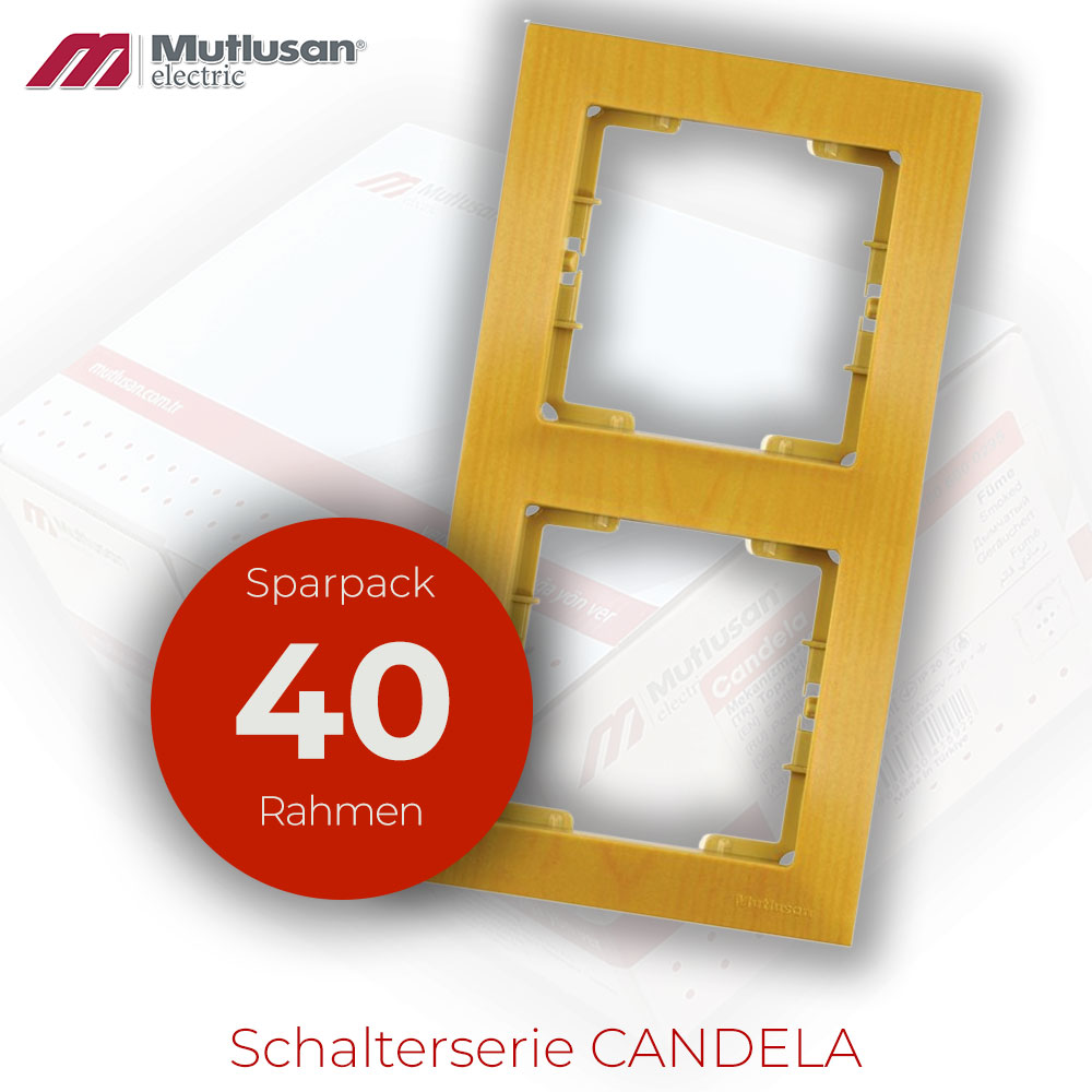 Sparset 40x 2fach Rahmen Vertikal  Eiche CANDELA Holz Optik Serie