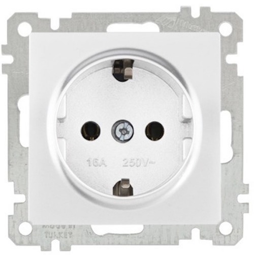 Schalter, Steckdose mit KS und 2-fach USB Dose inkl. Rahmen Rot - Rita 