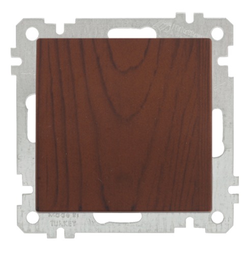 Schalter / Lichtschalter Walnuss Holz Optik - CANDELA Schalterserie