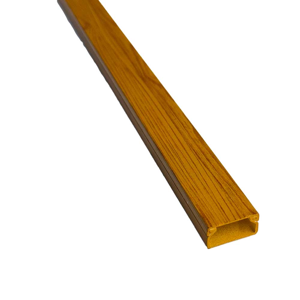 20x10 mm Kabelkanal Eiche Holz Optik zum Schrauben 2x 1m