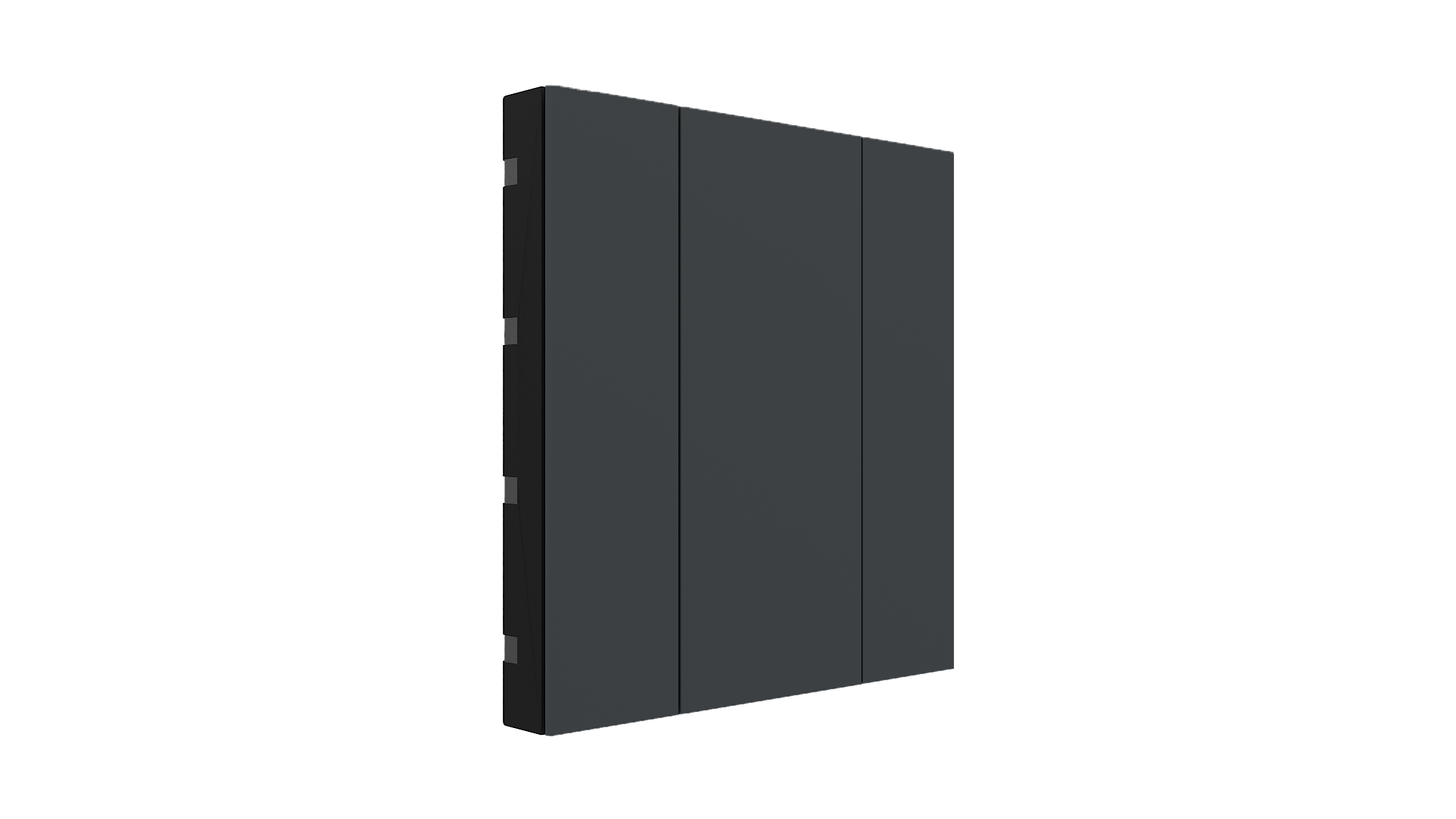 KNX Taster mit Air Quality Sensor iSwitch+ Anthrazit matt 2 Tasten