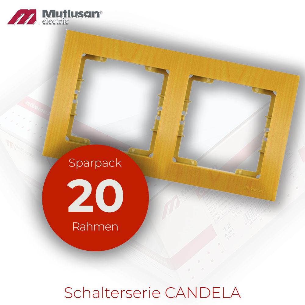 Sparset 20x 2 fach Rahmen Horizontal Eiche CANDELA Holz Optik Serie Sparset 20x 2 fach Rahmen Horizontal Eiche CANDELA Holz Optik Serie