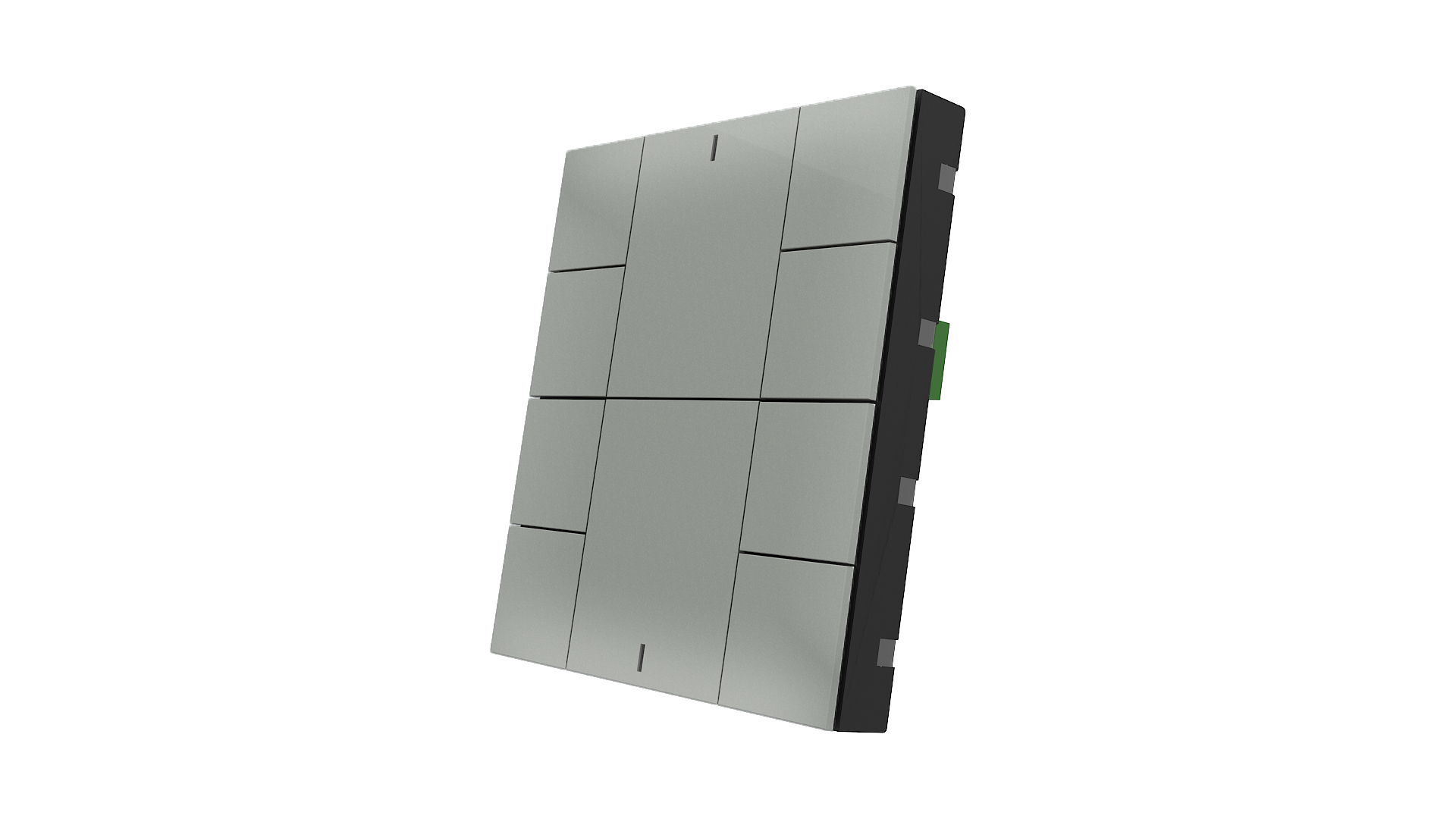 KNX Taster mit Air Quality Sensor iSwitch+ Grau Metalloptik 10 Tasten
