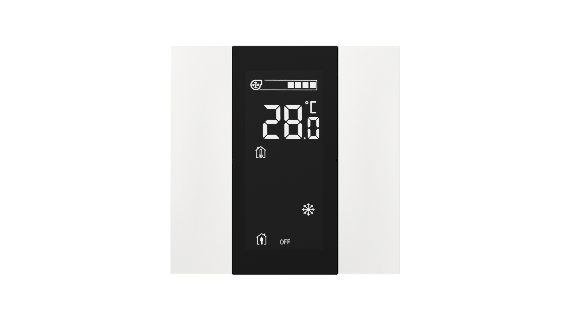 KNX Raumtemperatursensor mit Air Quality Sensor iSwitch+ Weiß glänzend