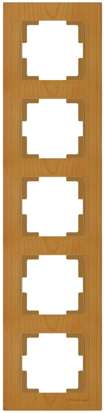 5 fach Rahmen vertikal Eiche Holz Optik - RITA Schalterserie 5 fach Rahmen vertikal Eiche Holz Optik - RITA Schalterserie