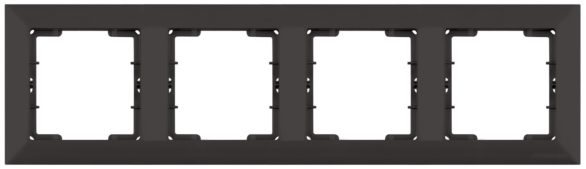 4 fach Rahmen horizontal Schwarz - CANDELA Schalterserie 4 fach Rahmen horizontal Schwarz - CANDELA Schalterserie
