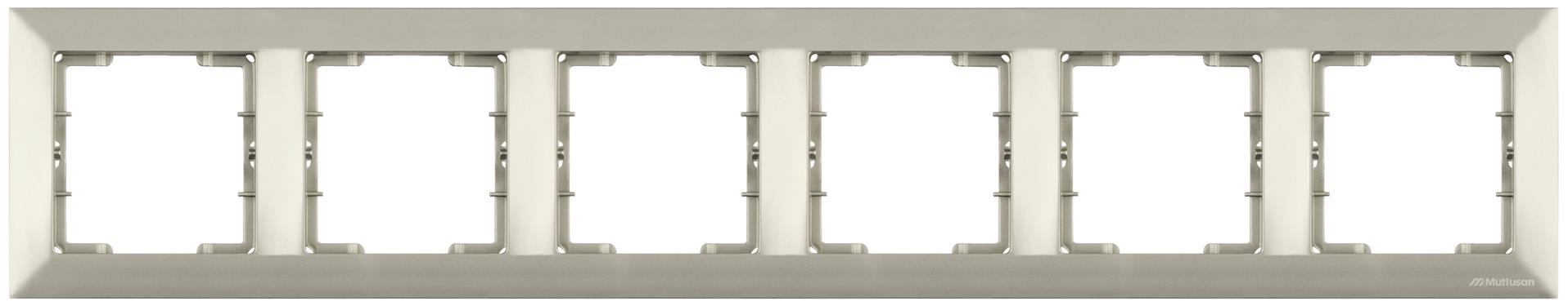 6 fach Rahmen horizontal Titan (CANDELA Metall Optik) 6 fach Rahmen horizontal Titan (CANDELA Metall Optik)