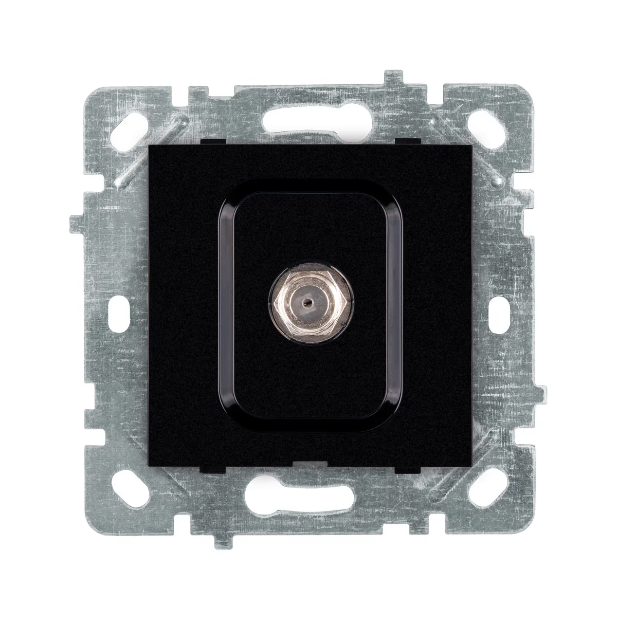 SAT-Anschlussdose (F-Buchse) Schwarz glänzend · SELENE