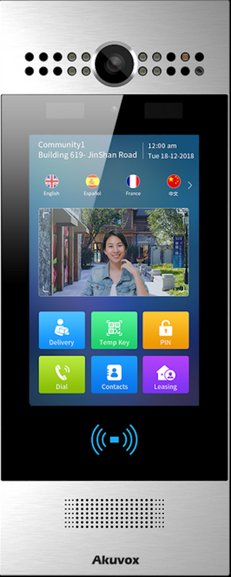 IP Video Türsprechanlage mit 7" Touchscreen und Gesichtserkennung (Aufputz) - Silber IP Video Türsprechanlage mit 7" Touchscreen und Gesichtserkennung (Aufputz) - Silber