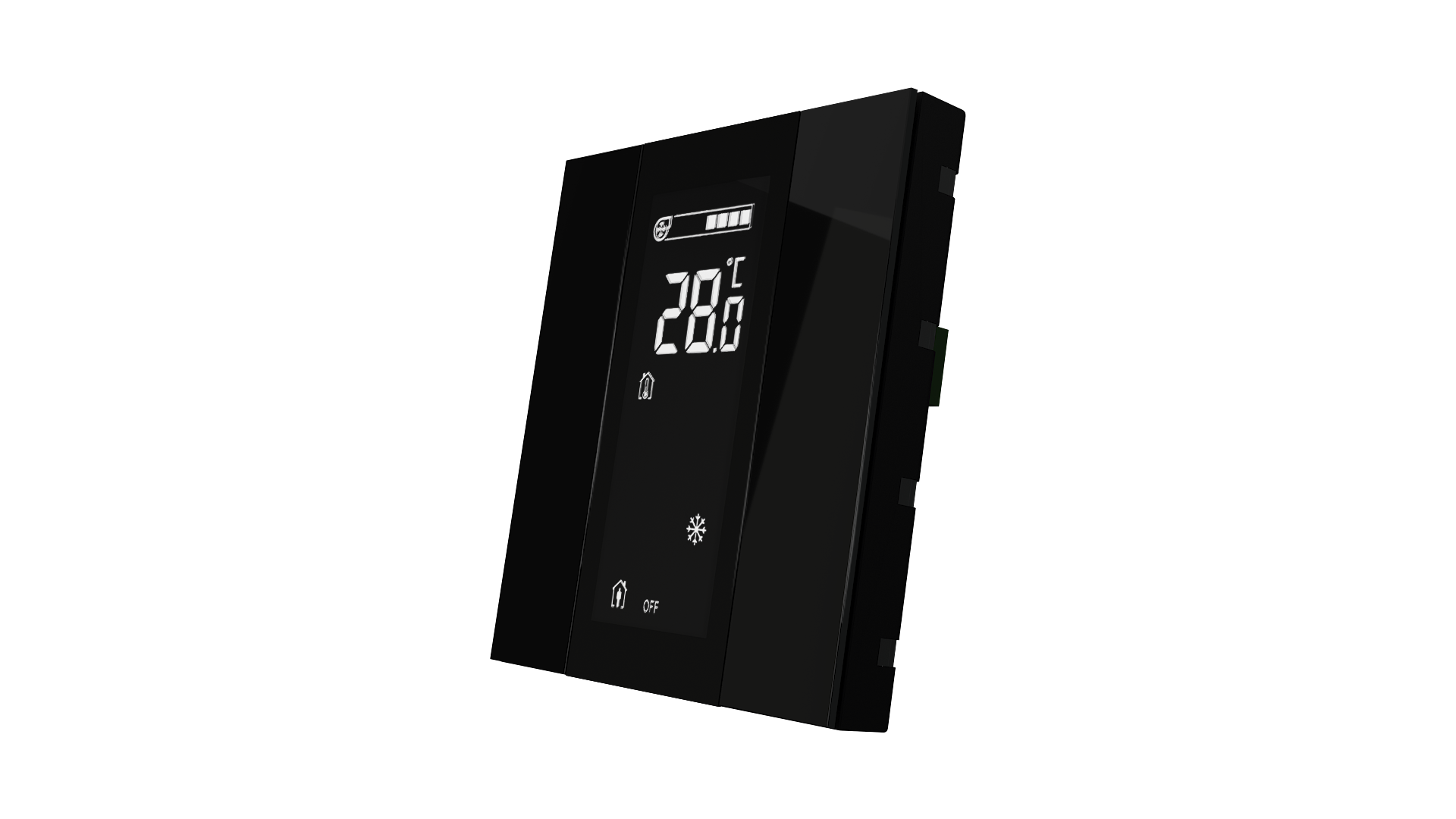KNX Raumtemperatursensor mit Air Quality Sensor iSwitch+ Schwarz 2 Tasten KNX Raumtemperatursensor mit Air Quality Sensor iSwitch+ Schwarz 2 Tasten