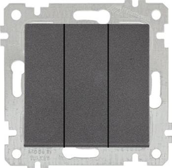 3 fach Schalter Anthrazit - RITA Schalterserie 3 fach Schalter Anthrazit - RITA Schalterserie