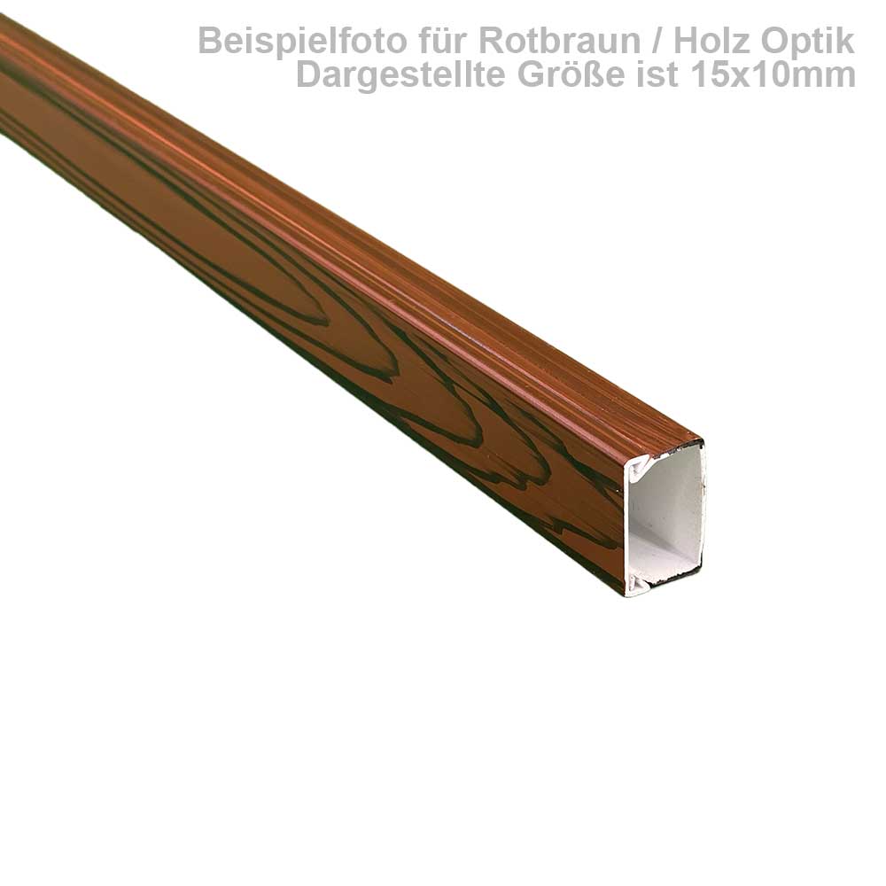 20x10 mm Kabelkanal Rot Braun Schrauben / Bohren 2m