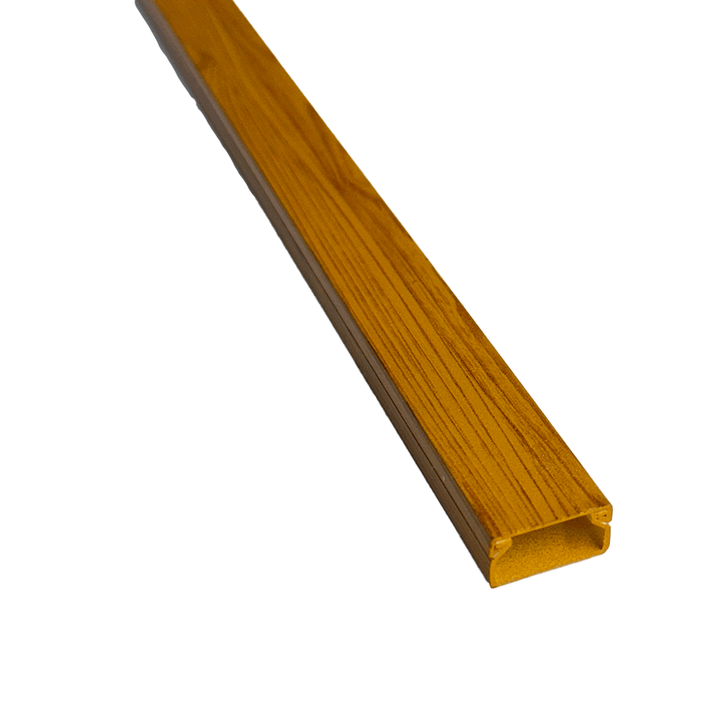20x10 mm Kabelkanal Eiche Holz Optik zum Schrauben 2x 1m