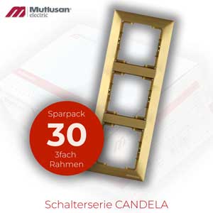 Sparset 30x 3fach Rahmen Vertikal Gold Metall Optik CANDELA Standard